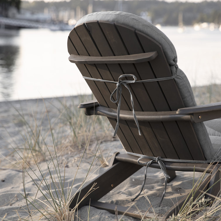 Pebble Grey Recycled Fabric Adirondack Chair Cushion