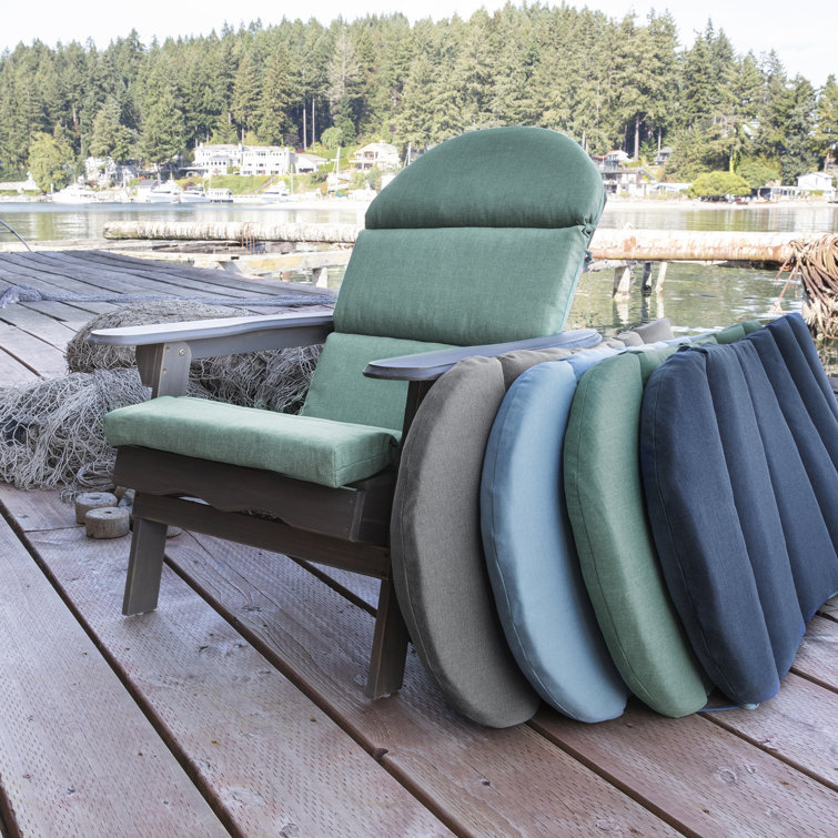 Seafoam Green Recycled Fabric Adirondack Chair Cushion