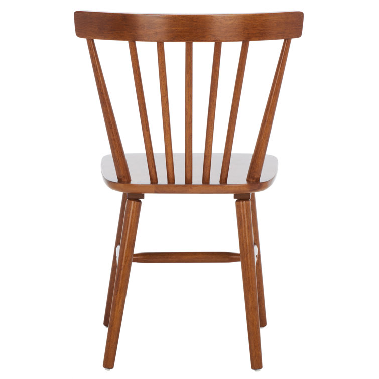 Walnut High Back Slat Wood Side Chair