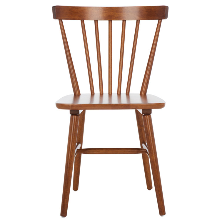 Walnut High Back Slat Wood Side Chair