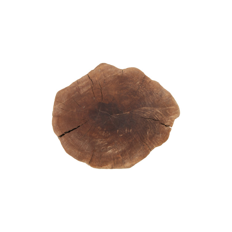 Contemporary Longan Wood Stool in Varied Shapes - 13"x10"x18"