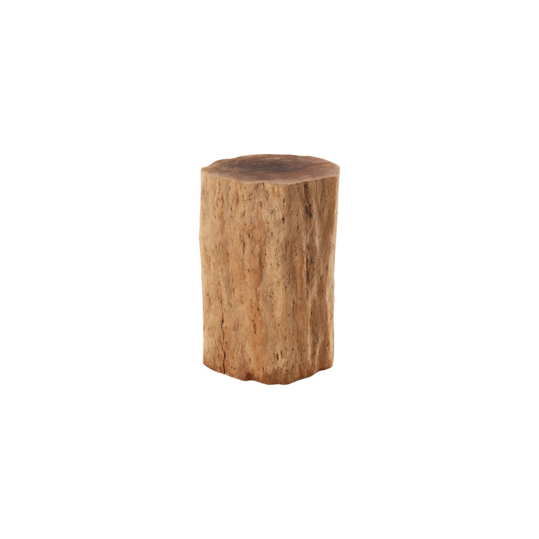 Contemporary Longan Wood Stool in Varied Shapes - 13"x10"x18"