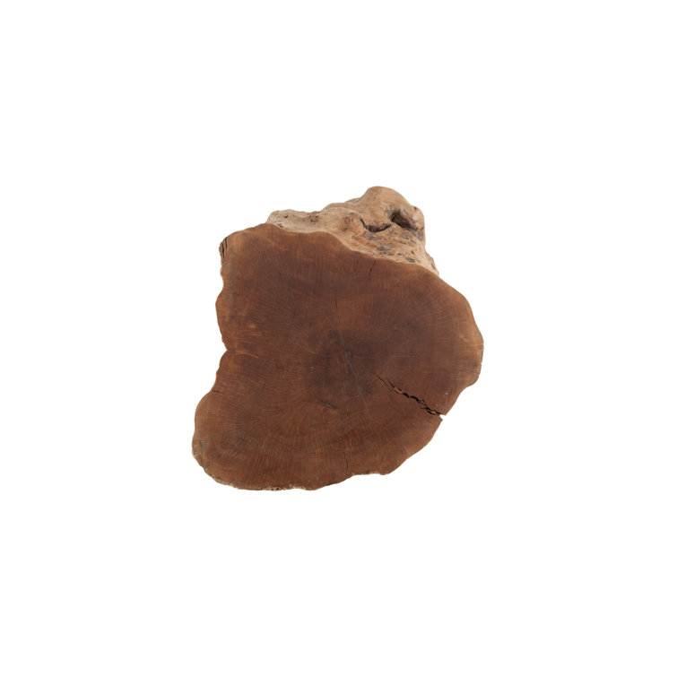 Contemporary Longan Wood Stool in Varied Shapes - 13"x10"x18"