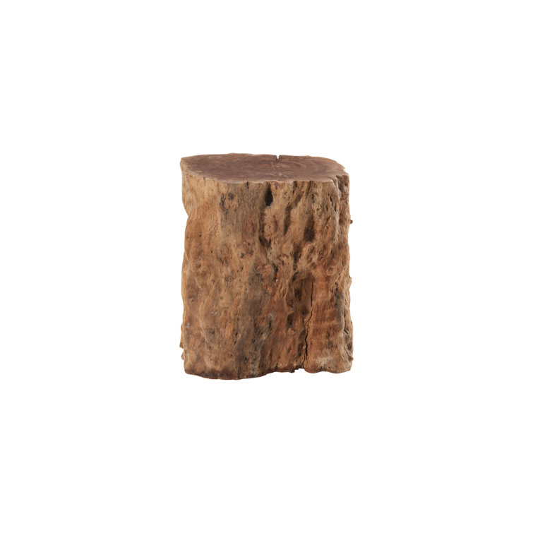 Contemporary Longan Wood Stool in Varied Shapes - 13"x10"x18"