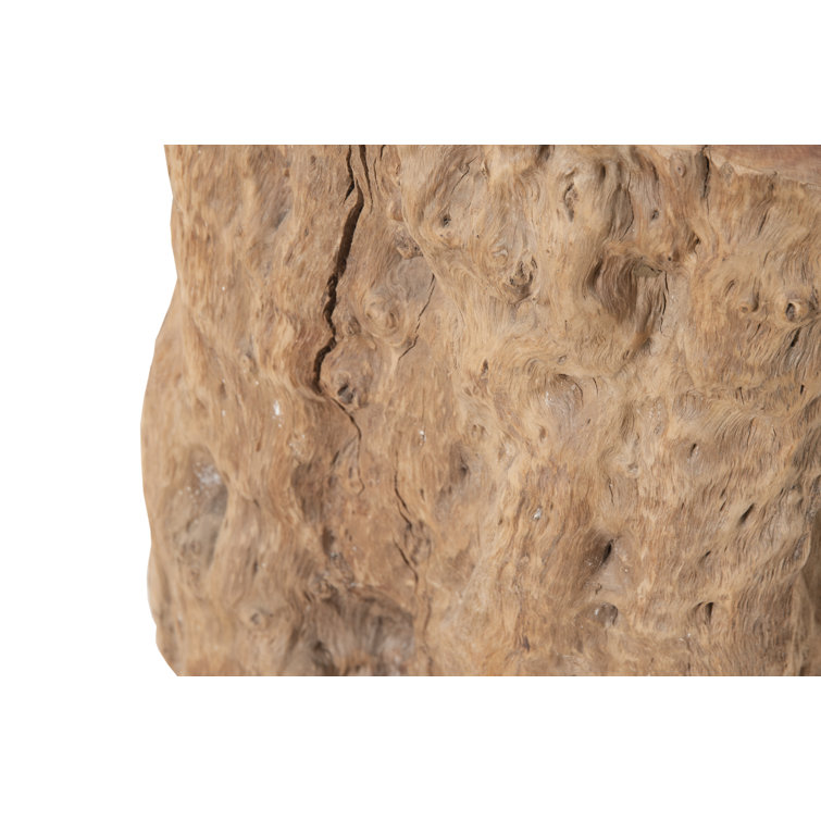 Contemporary Longan Wood Stool in Varied Shapes - 13"x10"x18"