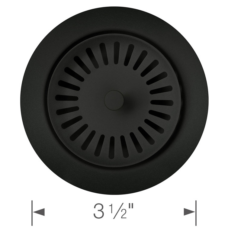 Coal Black Metal Kitchen Sink Basket Strainer