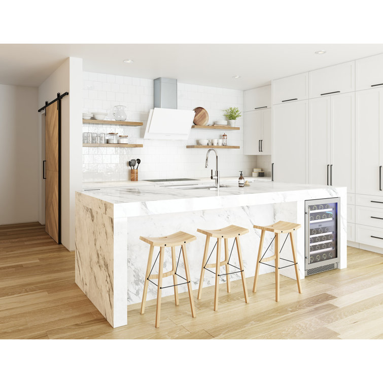 Matte White Convertible Wall Mounted Range Hood with Charcoal Filter
