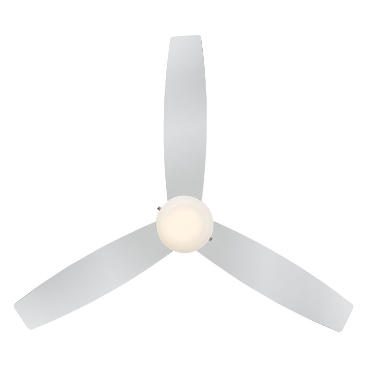 Atlantis 52'' Brushed Nickel 3-Blade Ceiling Fan with LED Light