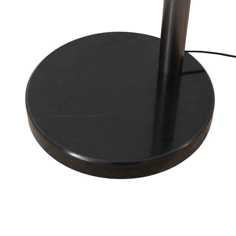 Gunmetal Graytone Aluminum Arc Floor Lamp with Dimmer Switch