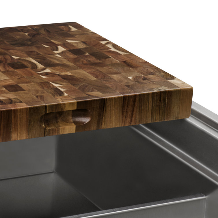 Ruvati 24" Square End-Grain Acacia Butcher Block