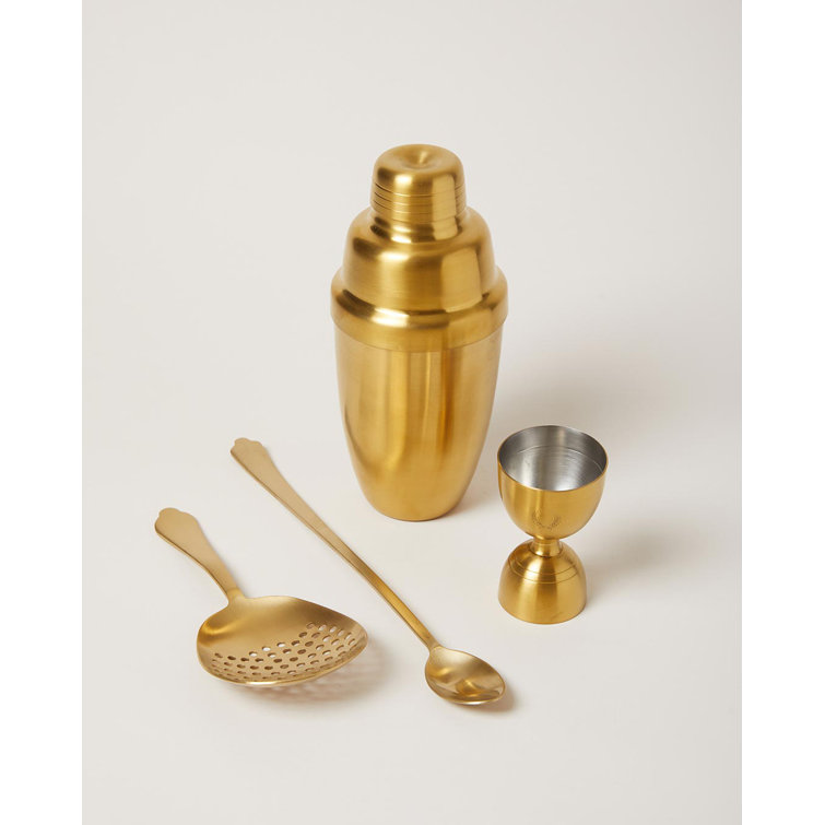 Gold-Brushed Stainless Steel Julep Strainer