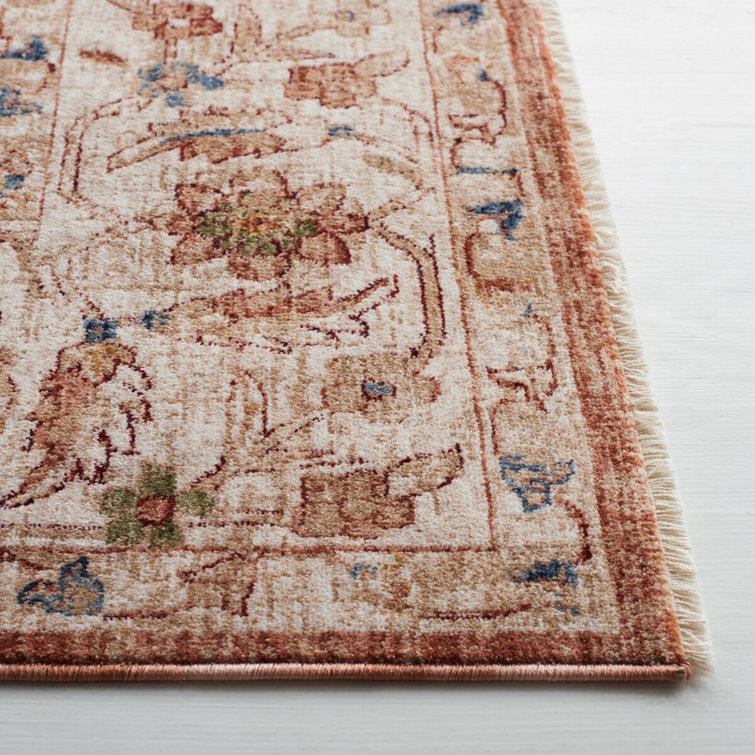Helena Beige & Light Rust Hand-Knotted Wool Blend Area Rug