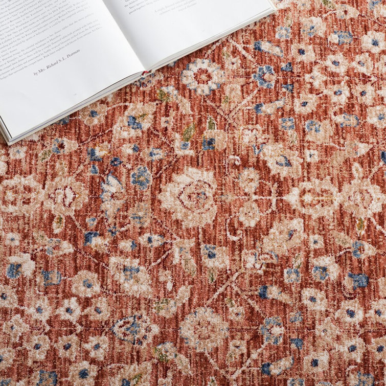 Helena Beige & Light Rust Hand-Knotted Wool Blend Area Rug