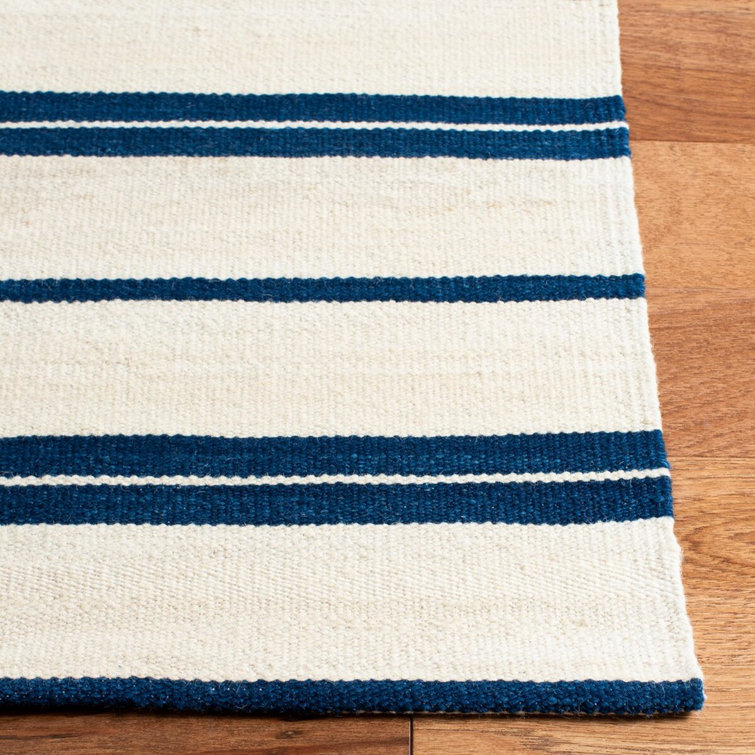 Pacific Stripe Hand-Woven Wool Flatweave 4' x 6' Rug