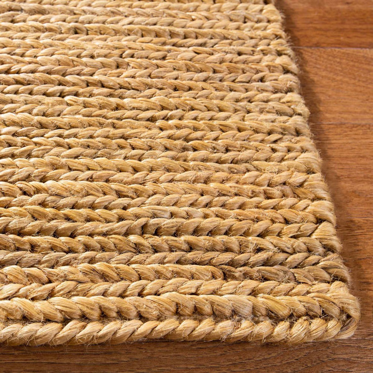 Wheat Hand-Knotted Cotton and Jute 4' x 6' Rug