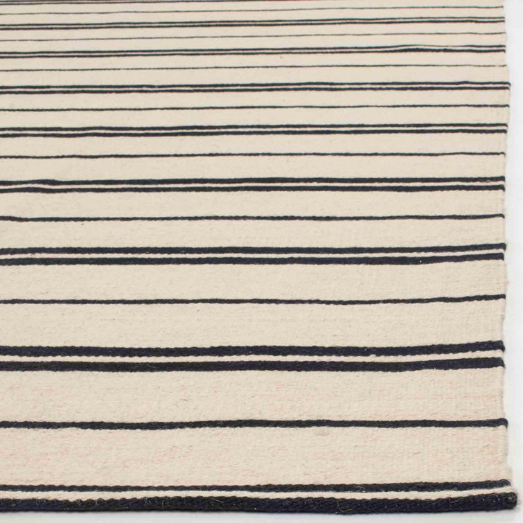 Sagaponeck Cinder Stripe 8' x 10' Handwoven Wool Rug