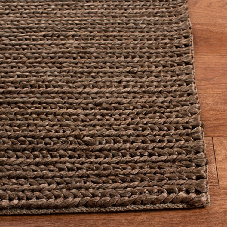 Hand-Knotted Jute-Cotton Blend 6' x 9' Rectangular Area Rug