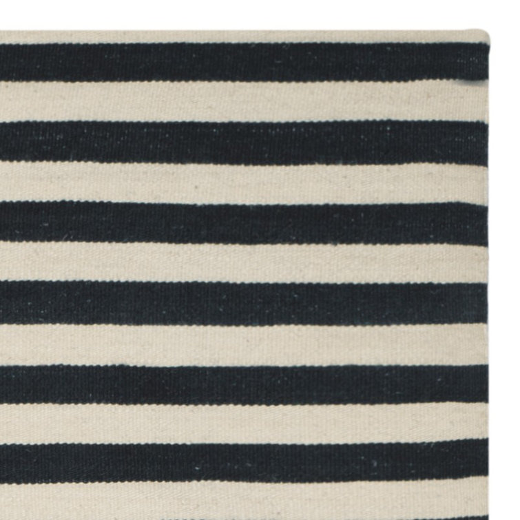 Cinder Stripe Hand-Woven Wool 9' x 12' Area Rug