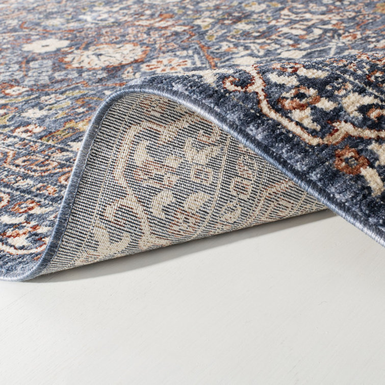 Handmade Navy Synthetic 3' x 5' Rectangular Rug