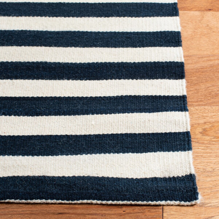 Cinder Stripe Hand-Woven Wool 9' x 12' Area Rug