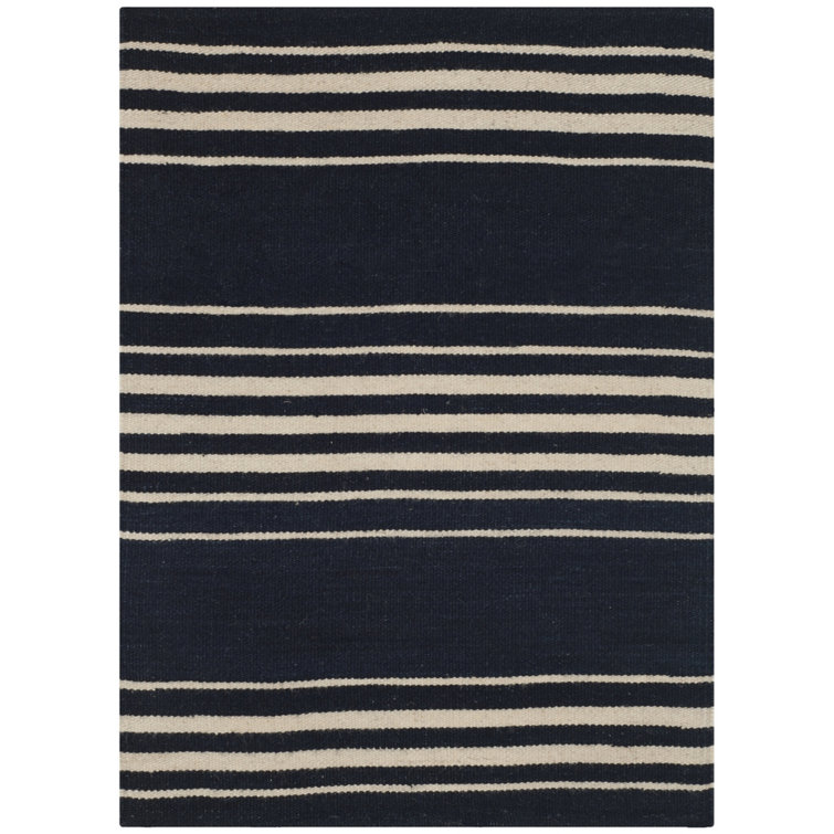 Cinder Stripe Handwoven Wool Indoor Accent Rug