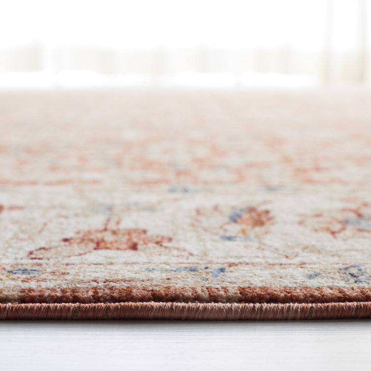 Helena Beige & Light Rust Hand-Knotted Wool Blend Area Rug