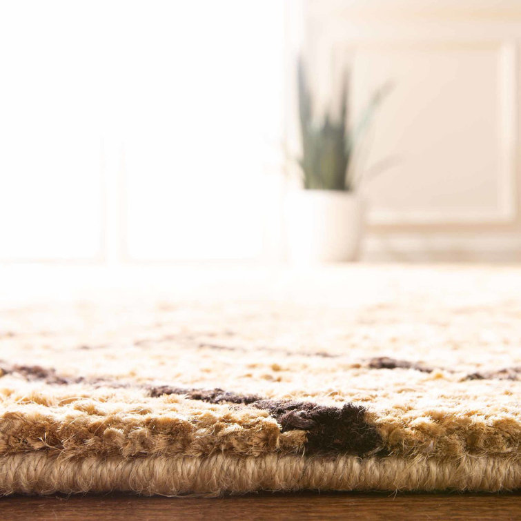 Fairfield Hand-Knotted Black/Brown Wool-Cotton Blend 9' x 12' Rug