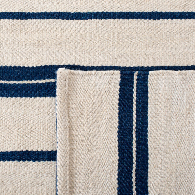 Pacific Stripe Hand-Woven Wool Flatweave 4' x 6' Rug