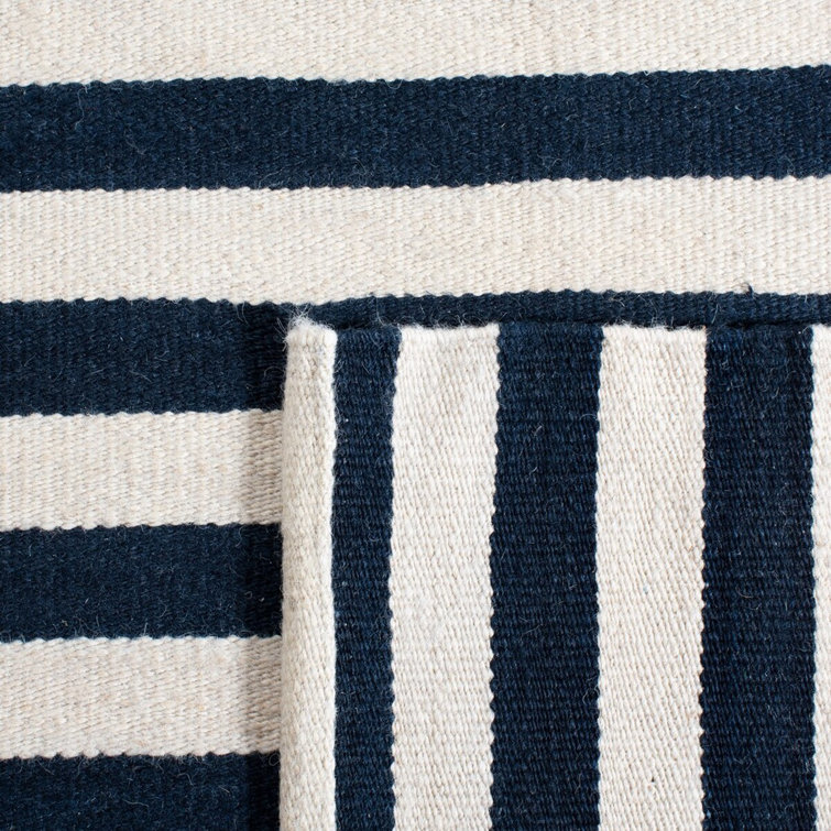 Cinder Stripe Hand-Woven Wool 9' x 12' Area Rug