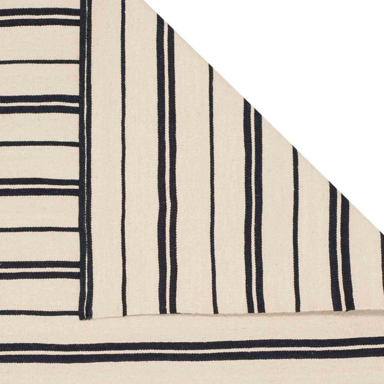 Sagaponeck Cinder Stripe 8' x 10' Handwoven Wool Rug