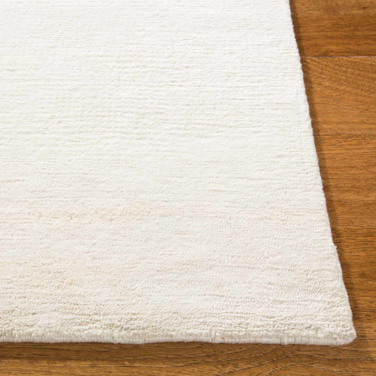 Opal Cream Hand-Knotted 4' x 6' Viscose Cotton Oriental Rug