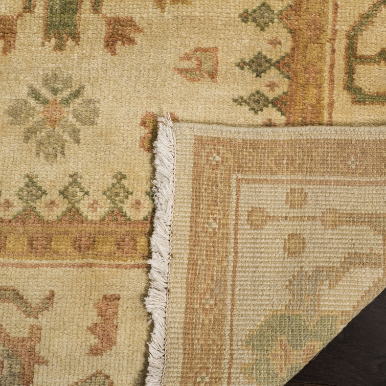 Ivory Elegance 9' x 12' Hand-Knotted Wool Oushak Area Rug