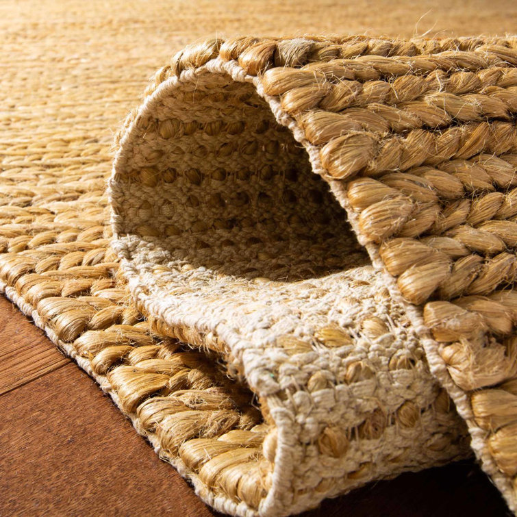 Wheat Hand-Knotted Cotton and Jute 4' x 6' Rug