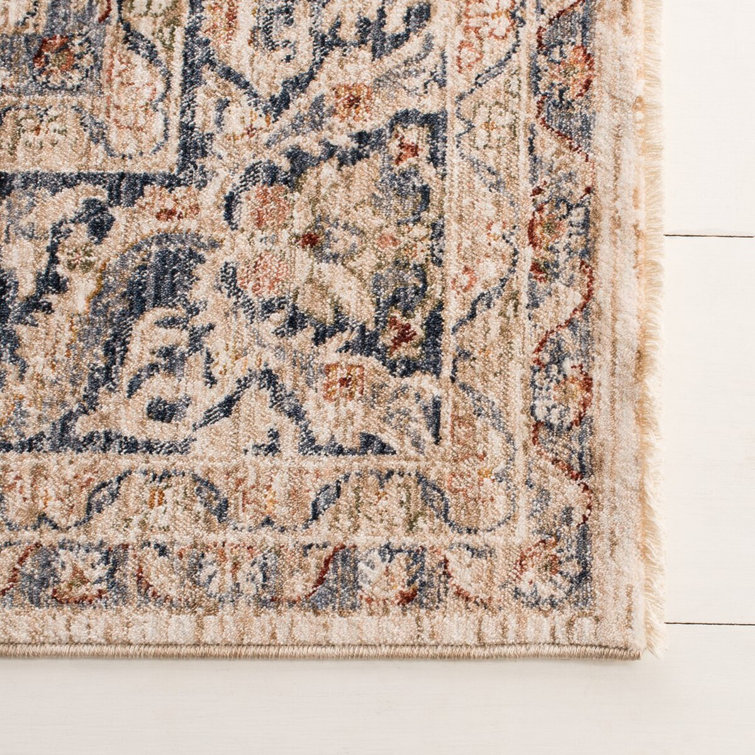 Ivory Elegance 84'' Square Hand-Knotted Synthetic Area Rug