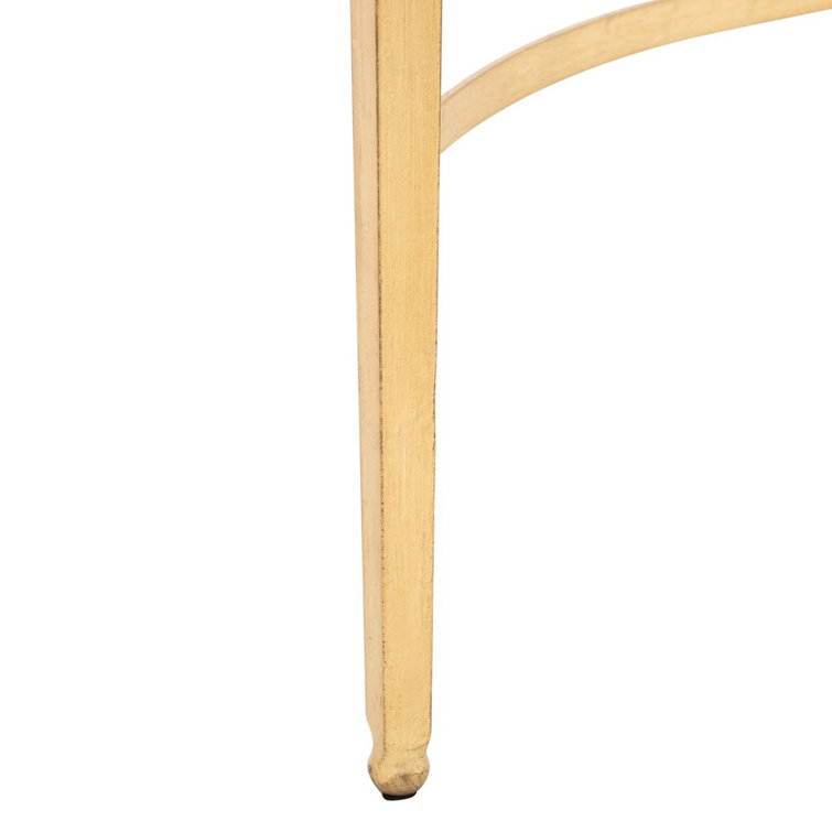 Abelard Rectangular Gold Glass Cocktail Coffee Table