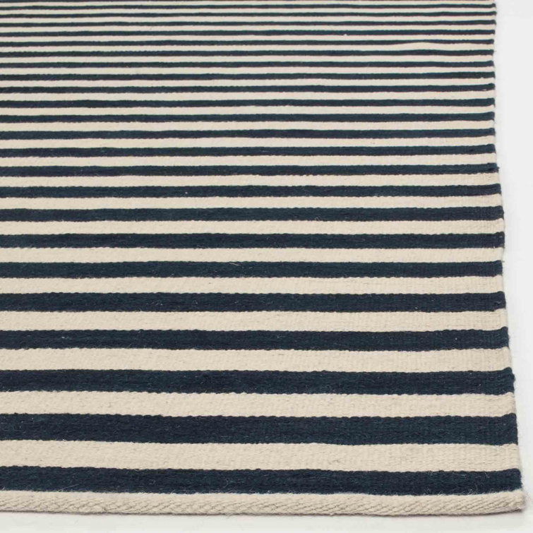 Cinder Stripe Hand-Woven Wool 9' x 12' Area Rug