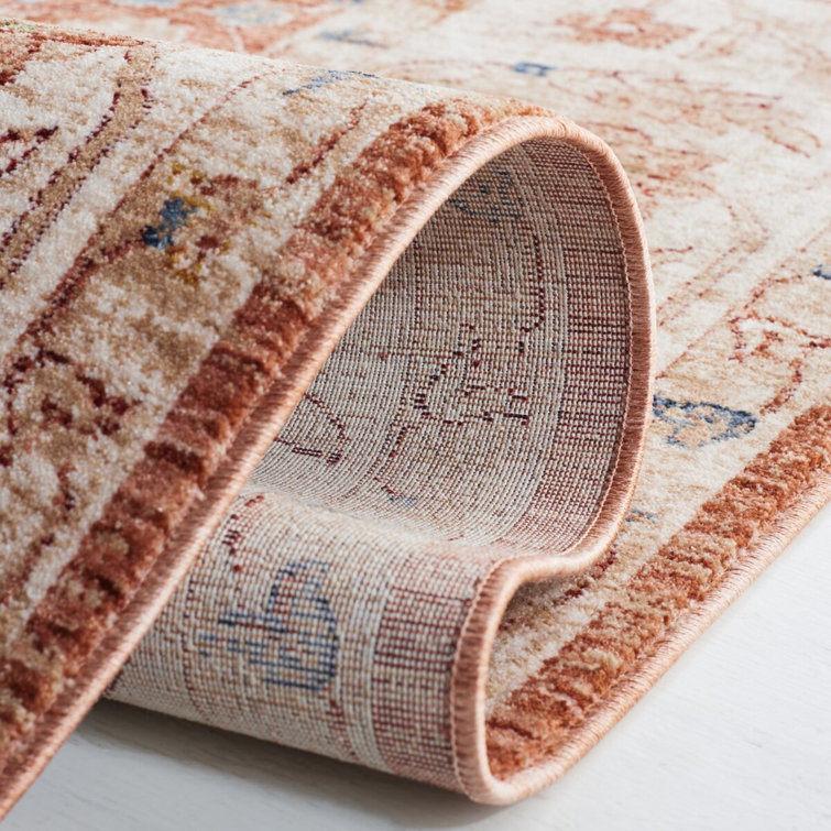 Helena Beige & Light Rust Hand-Knotted Wool Blend Area Rug