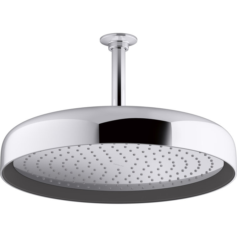 Polished Chrome 14" Round Rain Shower Head with Adjustable Water Flow