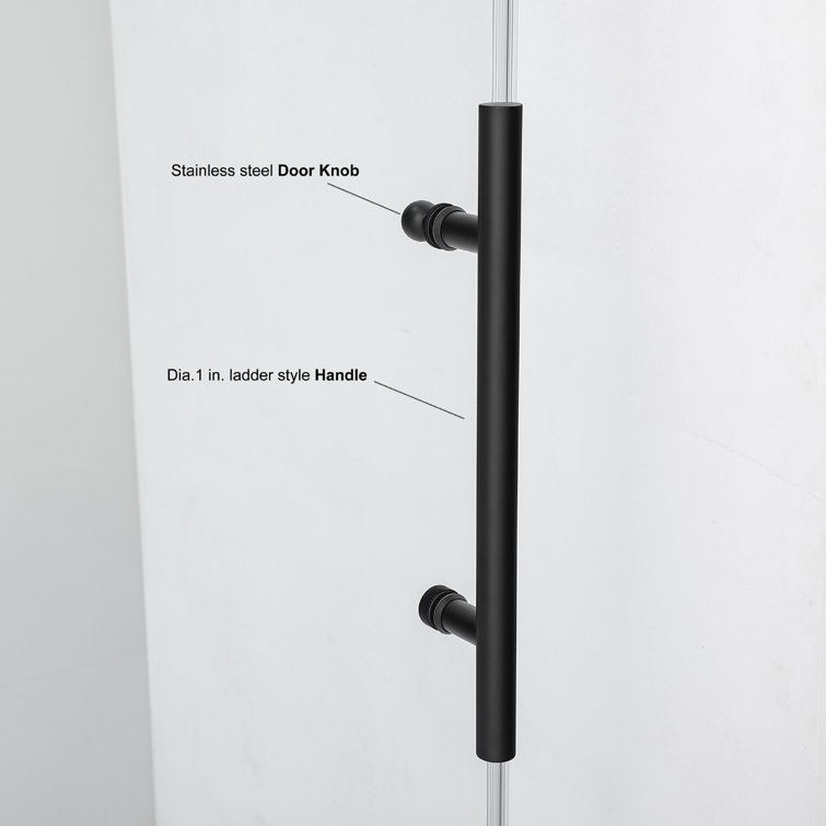 60" x 78" Brushed Gold Frameless Sliding Shower Door