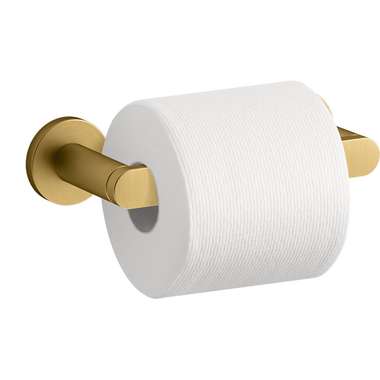 Brushed Gold Modern Wall Mounted Toilet Paper Holder