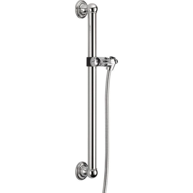 Stainless Steel Adjustable 24" Shower Grab Bar with Hose