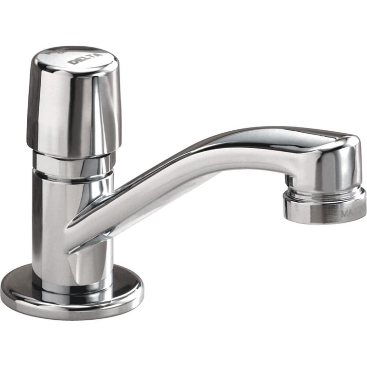 Chrome Single Handle Metering Bathroom Faucet