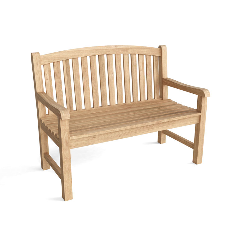 Chelsea Natural Teak 2-Seater Outdoor Bench