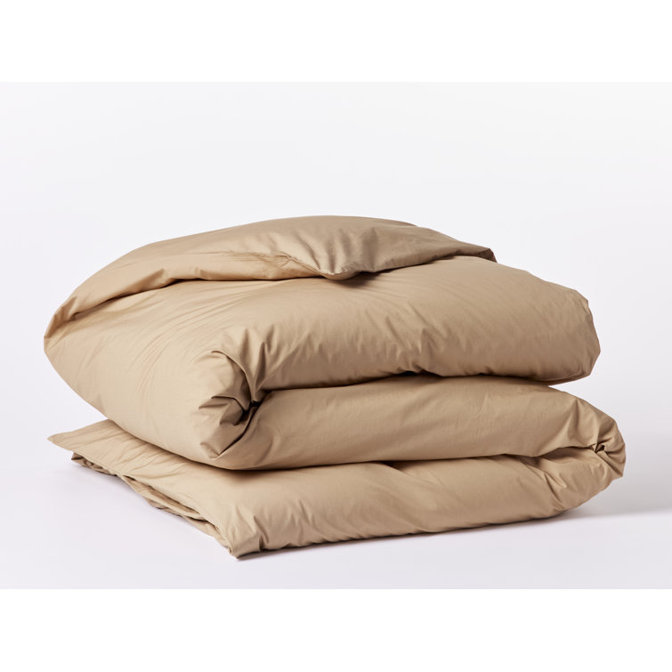 Organic Twin Undyed Cotton Percale Duvet Cover