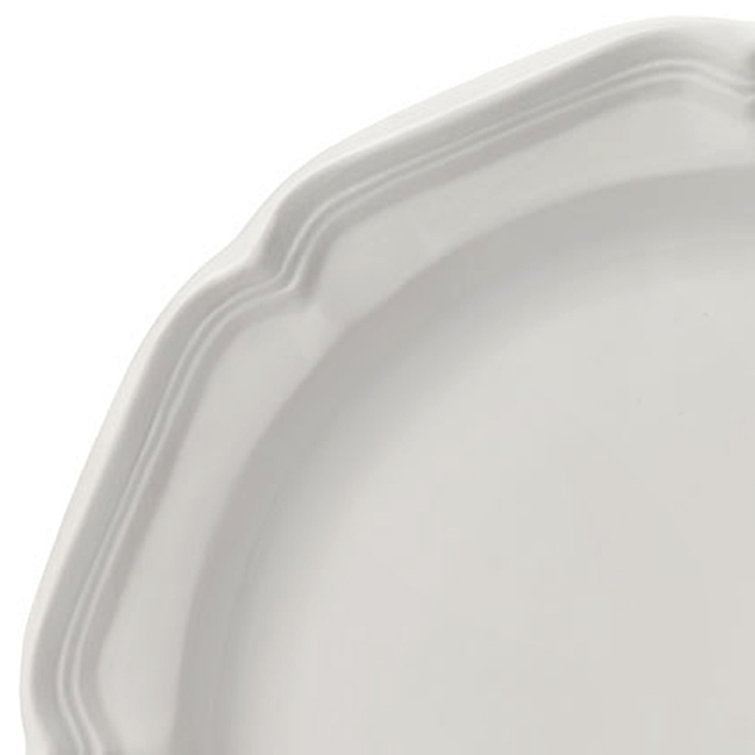 French Countryside Cream 40-Piece Porcelain Dinnerware Set, Service for 8