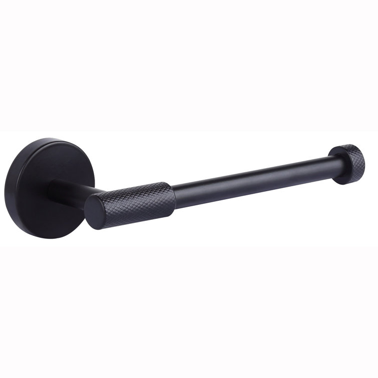 Varen Matte Black Metal Wall Mounted Toilet Paper Holder