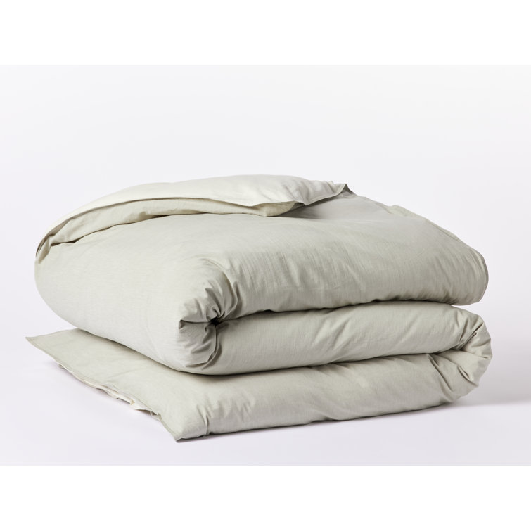 Pewter Organic Cotton Twin Duvet Cover