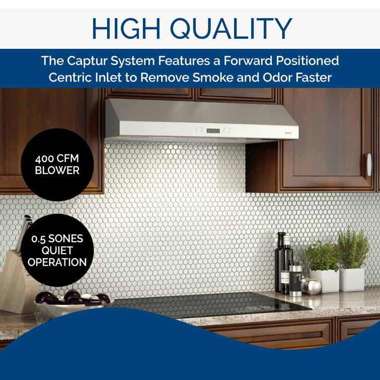 Broan Glacier 42-inch Stainless Steel Convertible Under-Cabinet Range Hood