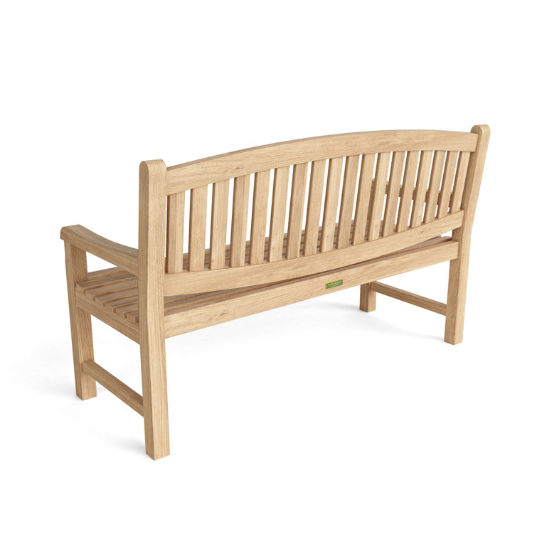 Kingston 59" Natural Teak Outdoor 3-Seater Bench