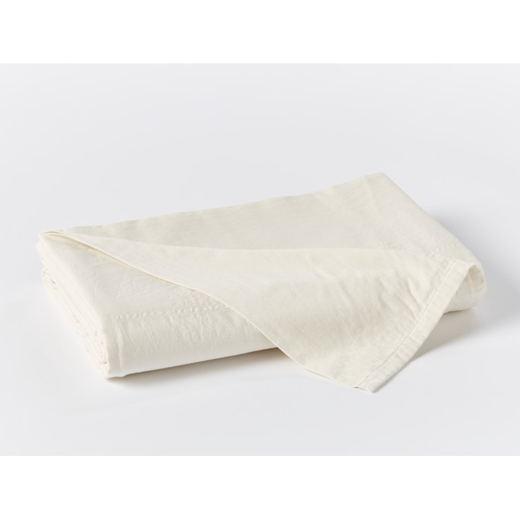 Twin Undyed Organic Cotton Sateen Flat Sheet